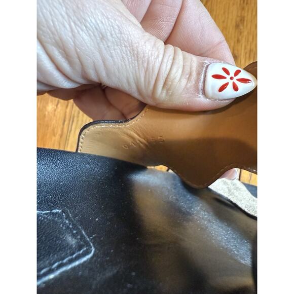 Authentic Chloe Carrara Scalloped slide sandal Tan/Gray Size 37 - Picture 7 of 10